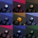 1pc Artisan Zinc-plated Alu-alloy Keycaps for Mechanical Keyboard R4 Batman / LOL / R Star / CSGO